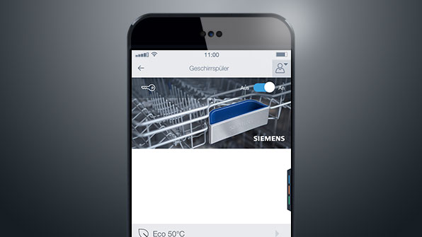 Remote Control: Wählen und starten Sie Ihr Spülprogramm bequem mit der Home Connect App.