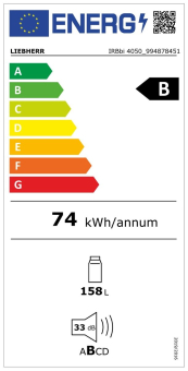 Liebherr Einbau Kühlschrank IRBbi 4050 Prime 
