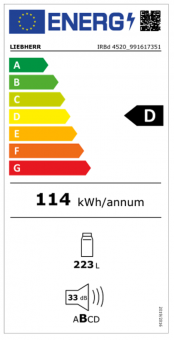 Liebherr Einbaukühlschrank IRBd 4520 Plus 